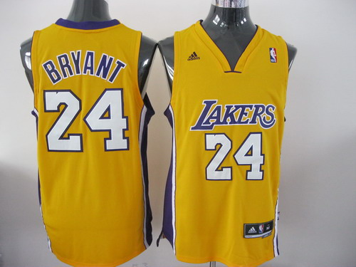  NBA Los Angeles Lakers 24 Kobe Bryant Swingman Yellow Jersey